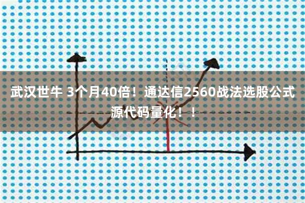 武汉世牛 3个月40倍！通达信2560战法选股公式源代码量化！！