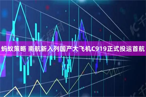 蚂蚁策略 南航新入列国产大飞机C919正式投运首航