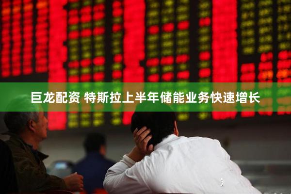 巨龙配资 特斯拉上半年储能业务快速增长